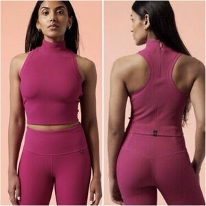 Athleta Magenta Sleeveless Crop Top